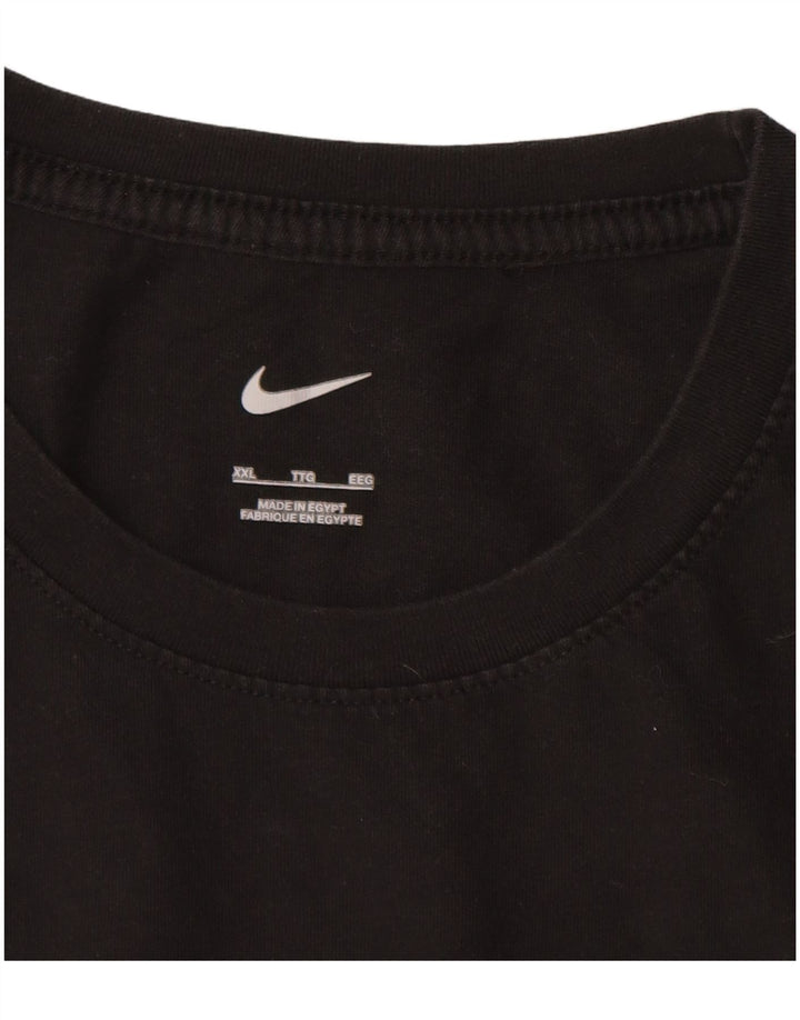 NIKE T-shirt top til mænd 2XL sort bomuld