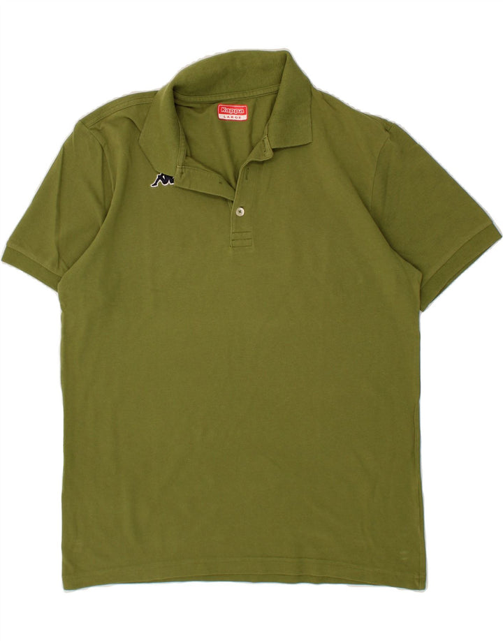 KAPPA Mens Polo Shirt Large Green Cotton Vintage Kappa and Second-Hand Kappa from Messina Hembry 