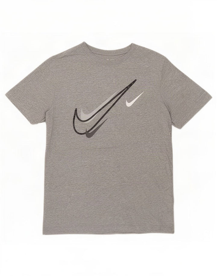 Nike grafisk t-shirt top til mænd, lille grå bomuld