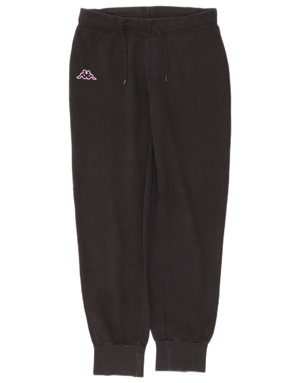 Kappa Dame grafisk træningsdragt Bukser Joggers UK 16 Large Black Bomuld
