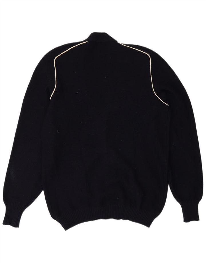 Fila Herre Cardigan Sweater IT 48 Medium Marineblå Uld