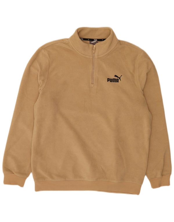 Puma herre lynlås hals fleece jumper stor beige polyester