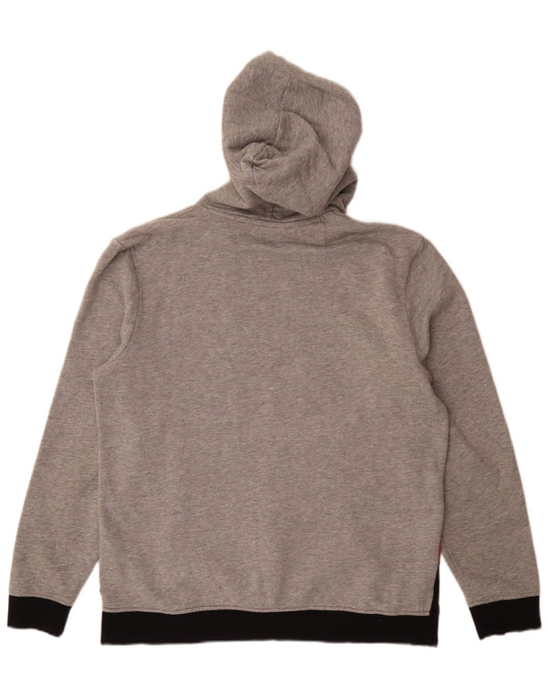 Guess Herre grafisk Regular Fit hættetrøje Jumper Large Grå Colourblock Bomuld
