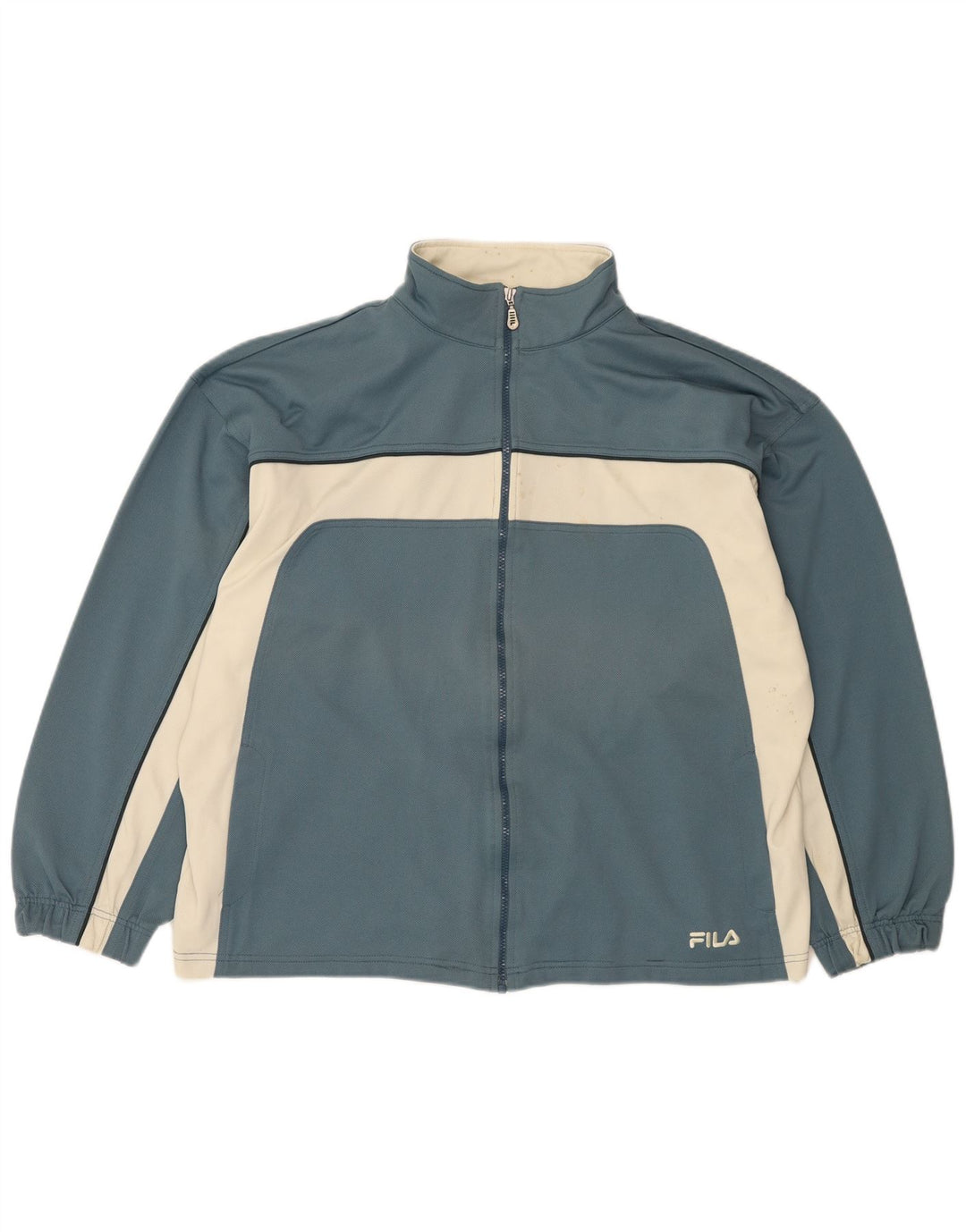 Fila Herre Loose Fit træningsdragt Topjakke Stor Blå Colourblock Polyester