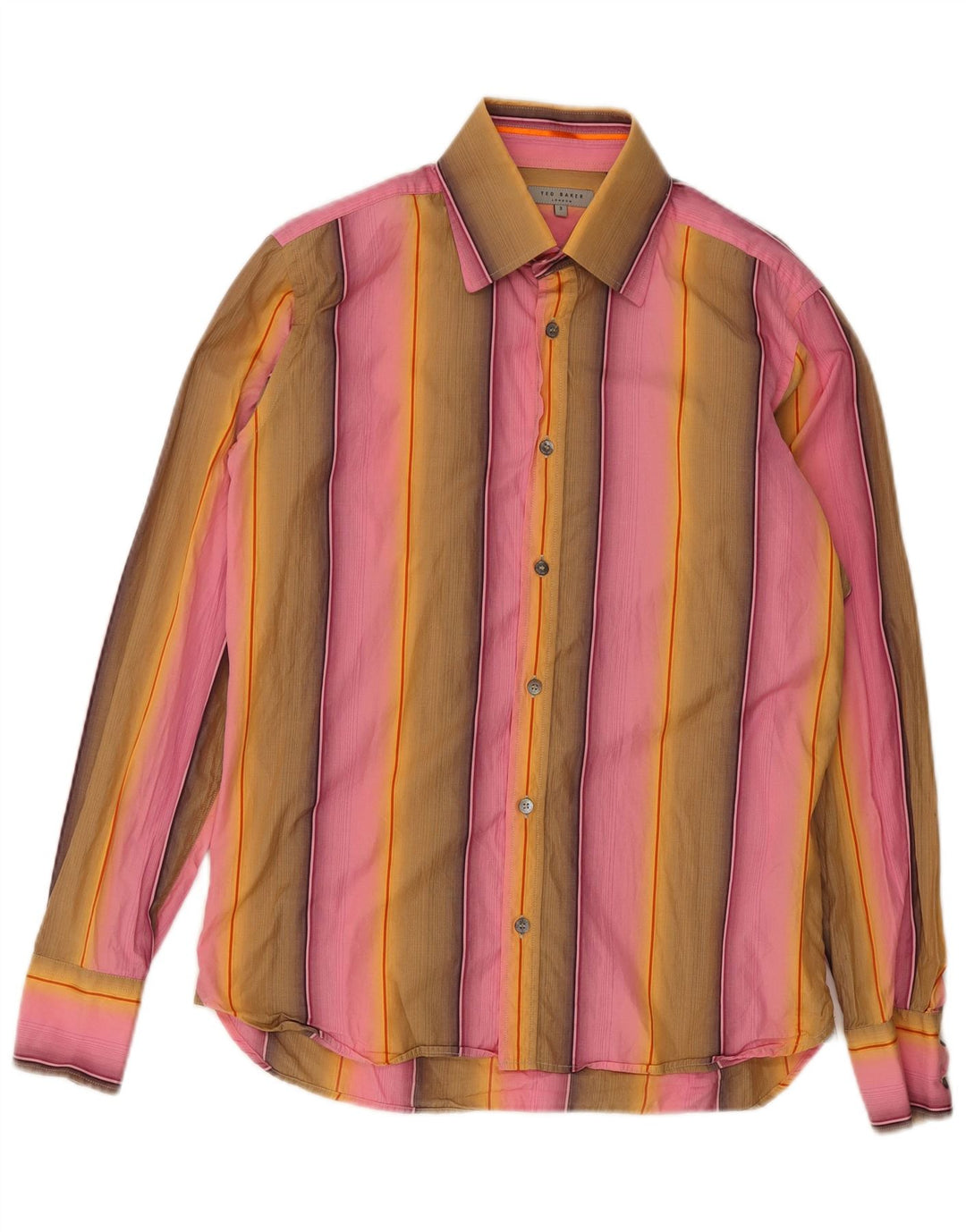 Ted Baker herreskjorte str. 3 Medium Flerfarvet stribet bomuld