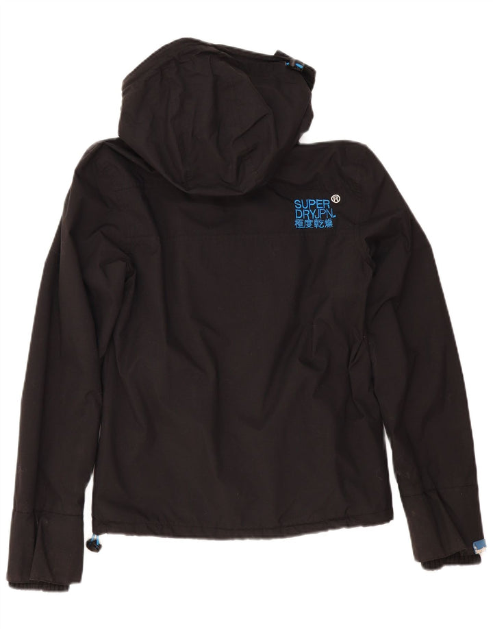 Superdry vindjakke til kvinder med hætte vindjakke UK 10 Small Black