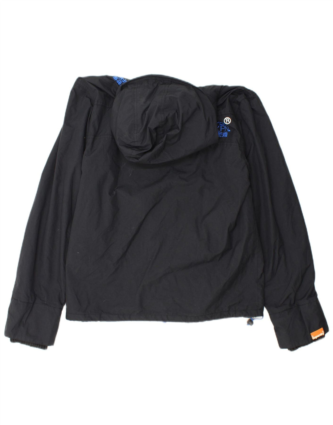 SUPERDRY Graphic Windbreaker Jacket til kvinder UK 14 Medium Black