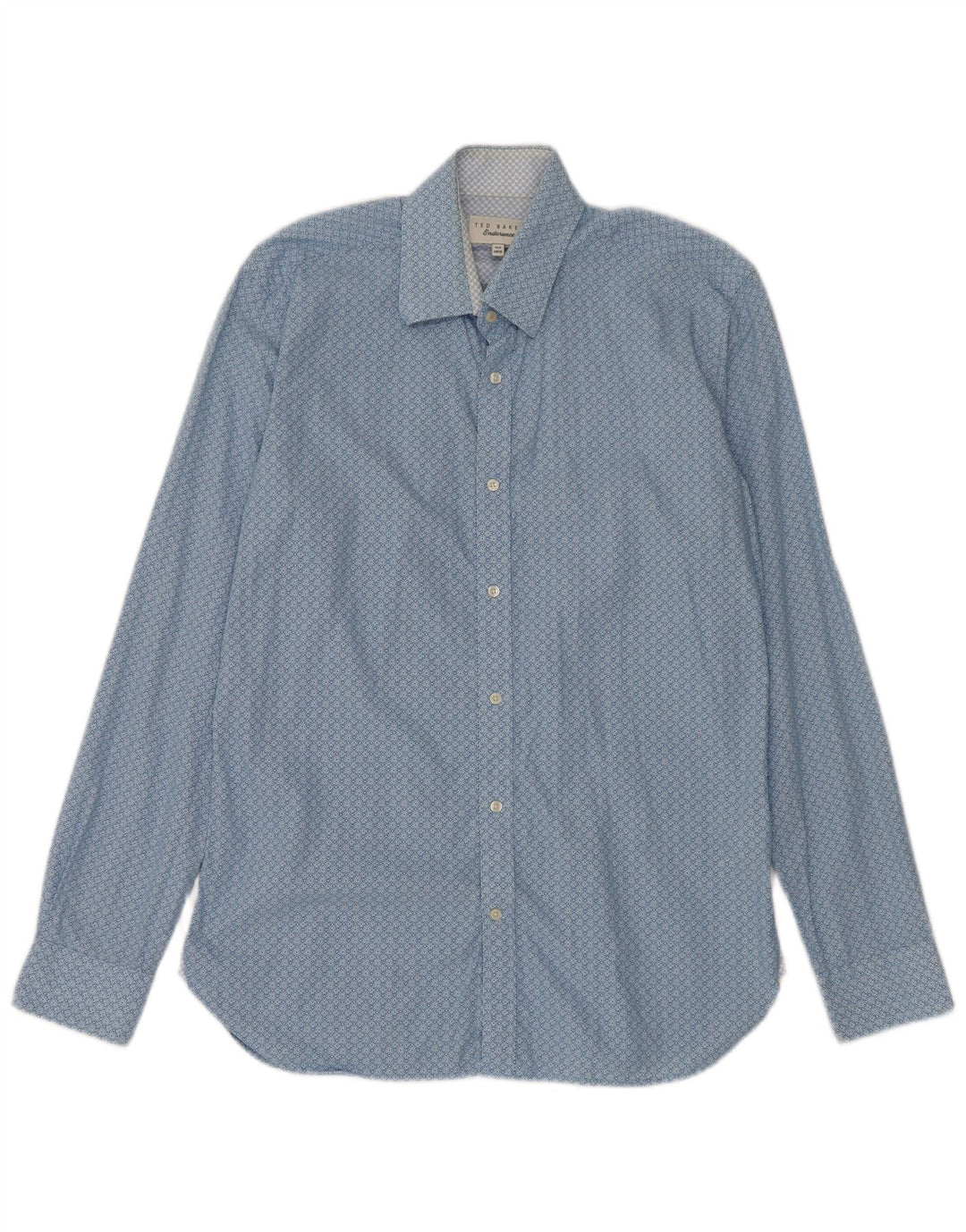 Ted Baker Herreskjorte str. 15 1/2 Medium Blue Floral Cotton