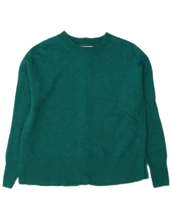 Hobbs dame sweater med rund hals i overstørrelse UK 6 XS Grøn uld