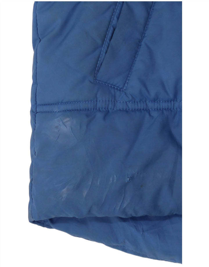 Benetton Boys Polstret Gilet med hætte 11-12 år Stor blå polyester