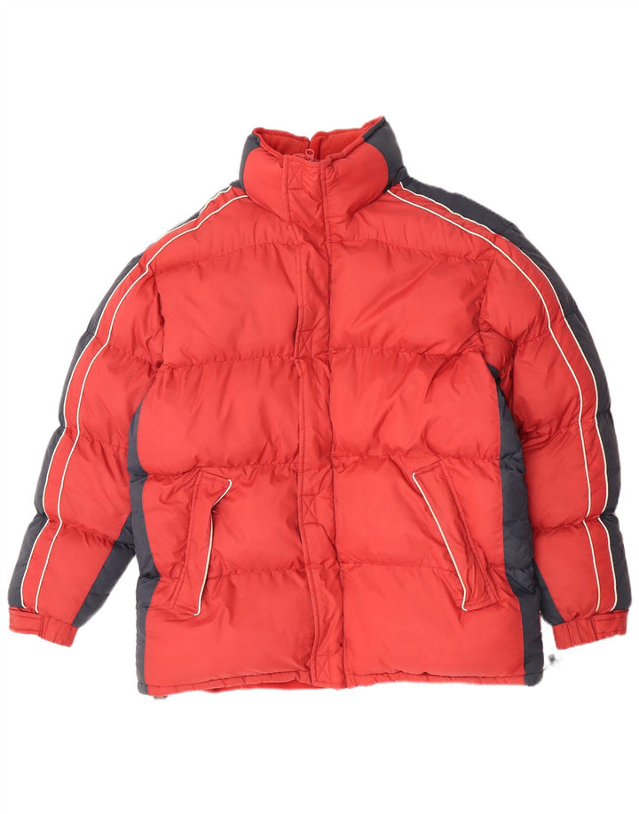 Beyond Herre polstret jakke UK 38 Medium Rød Colourblock Nylon