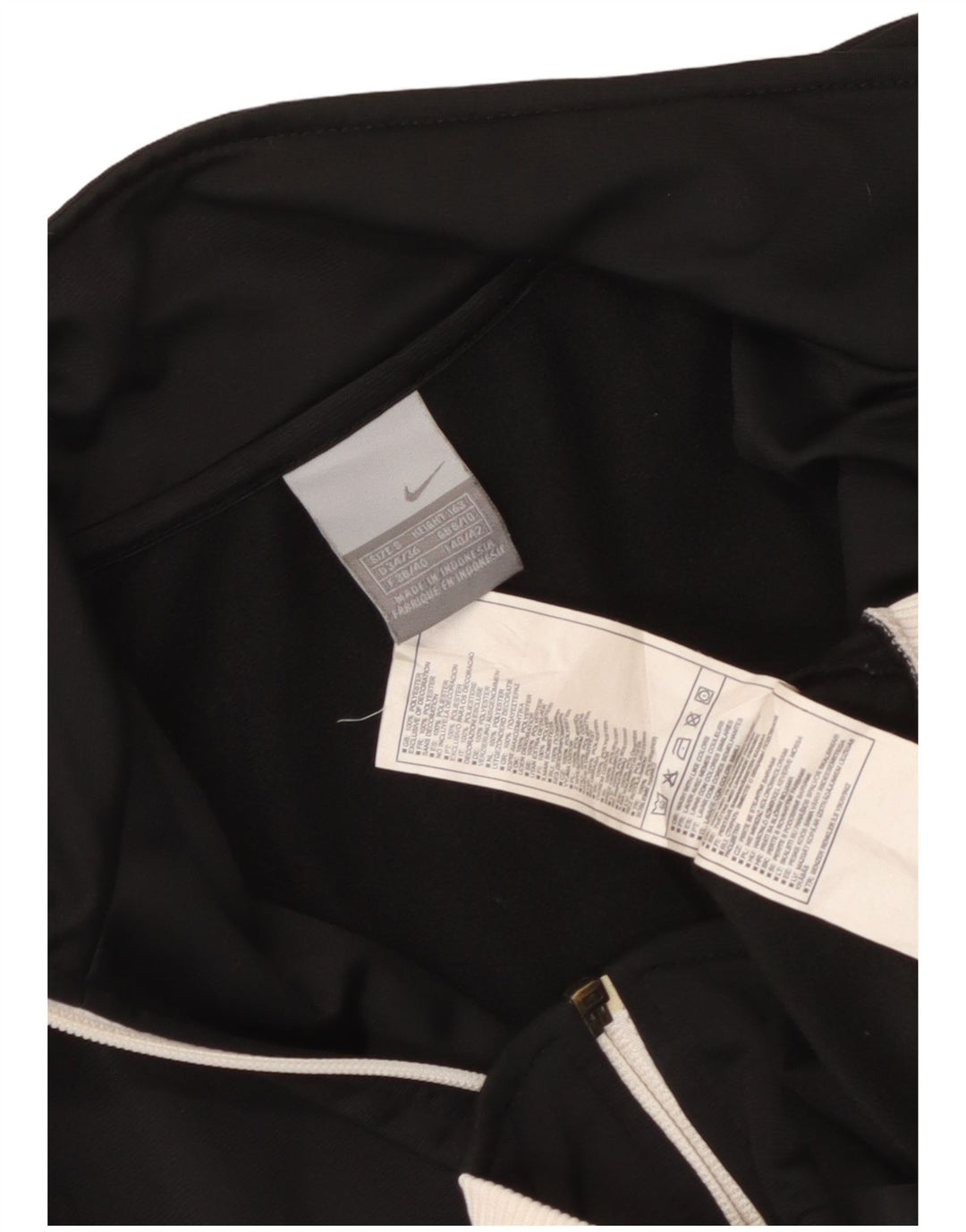 Nike Womens Crop træningsdragt topjakke UK 8/10 Small Black Colourblock