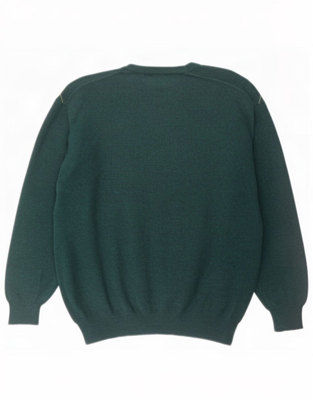 Vintage Herre Crew Neck Jumper Sweater Medium Green Argyle/Diamond