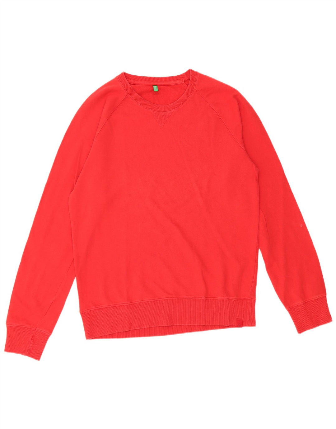 Benetton Herre Sweatshirt Jumper Stor Rød Bomuld