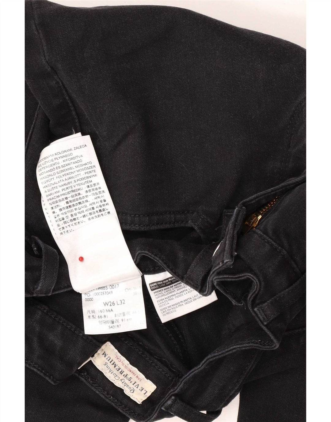 Levi's Dame 715 Bootcut Jeans W26 L32 Sort Bomuld