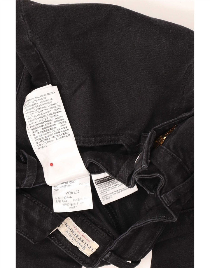 Levi's Dame 715 Bootcut Jeans W26 L32 Sort Bomuld
