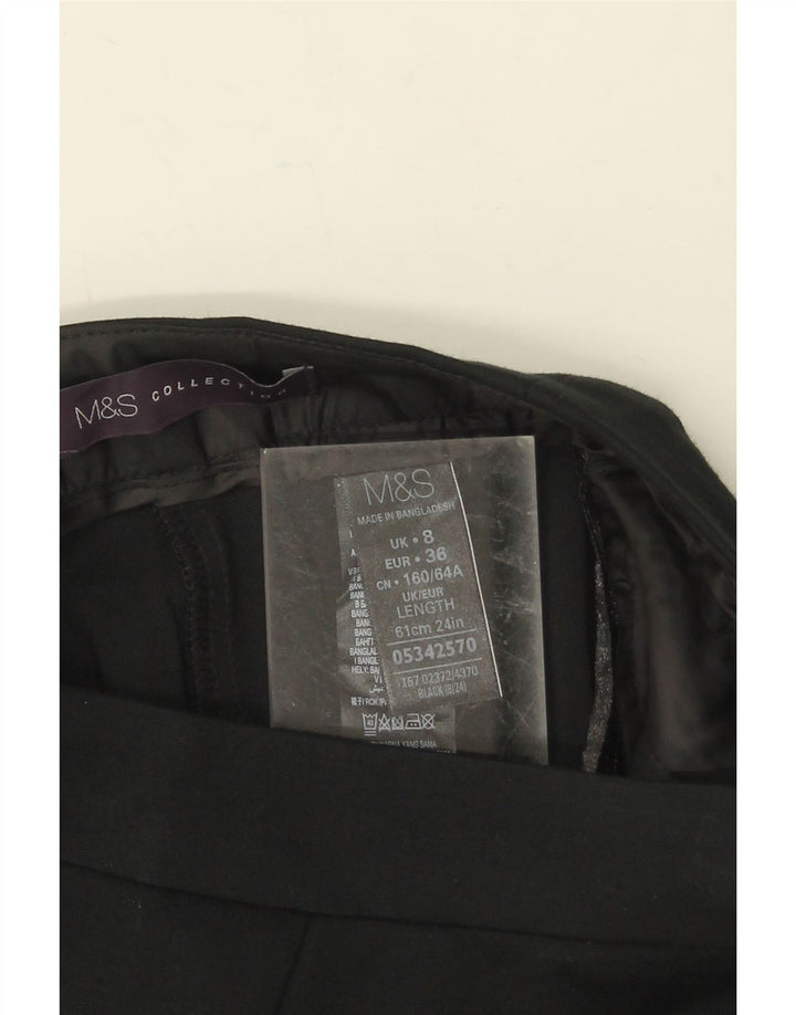 Marks & Spencer Pencil Nederdel til kvinder UK 8 Small W26 Black Viscose
