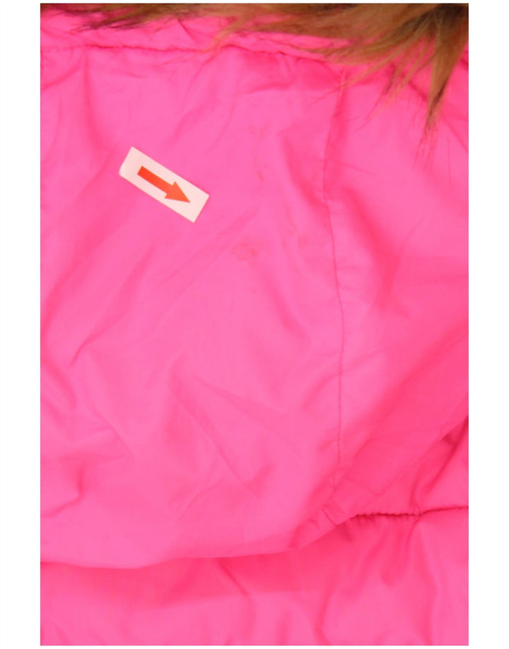 Superdry Polstret hættejakke til kvinder UK 14 Large Pink Polyester