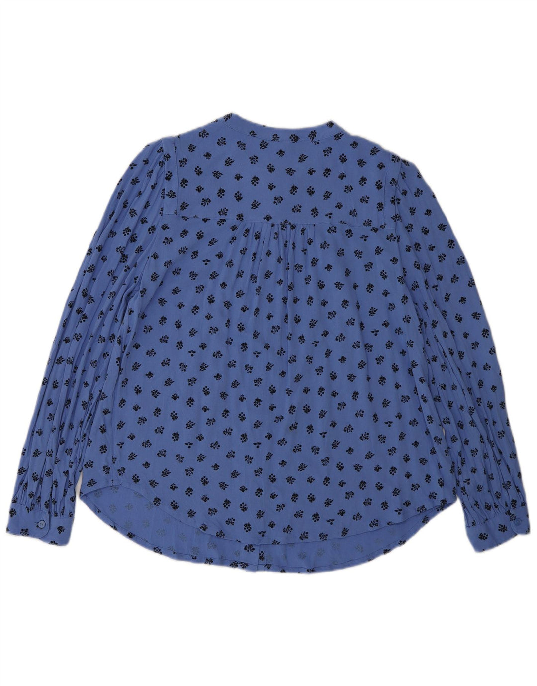 Marks & Spencer Dameskjortebluse UK 10 Small Blue Floral Viscose