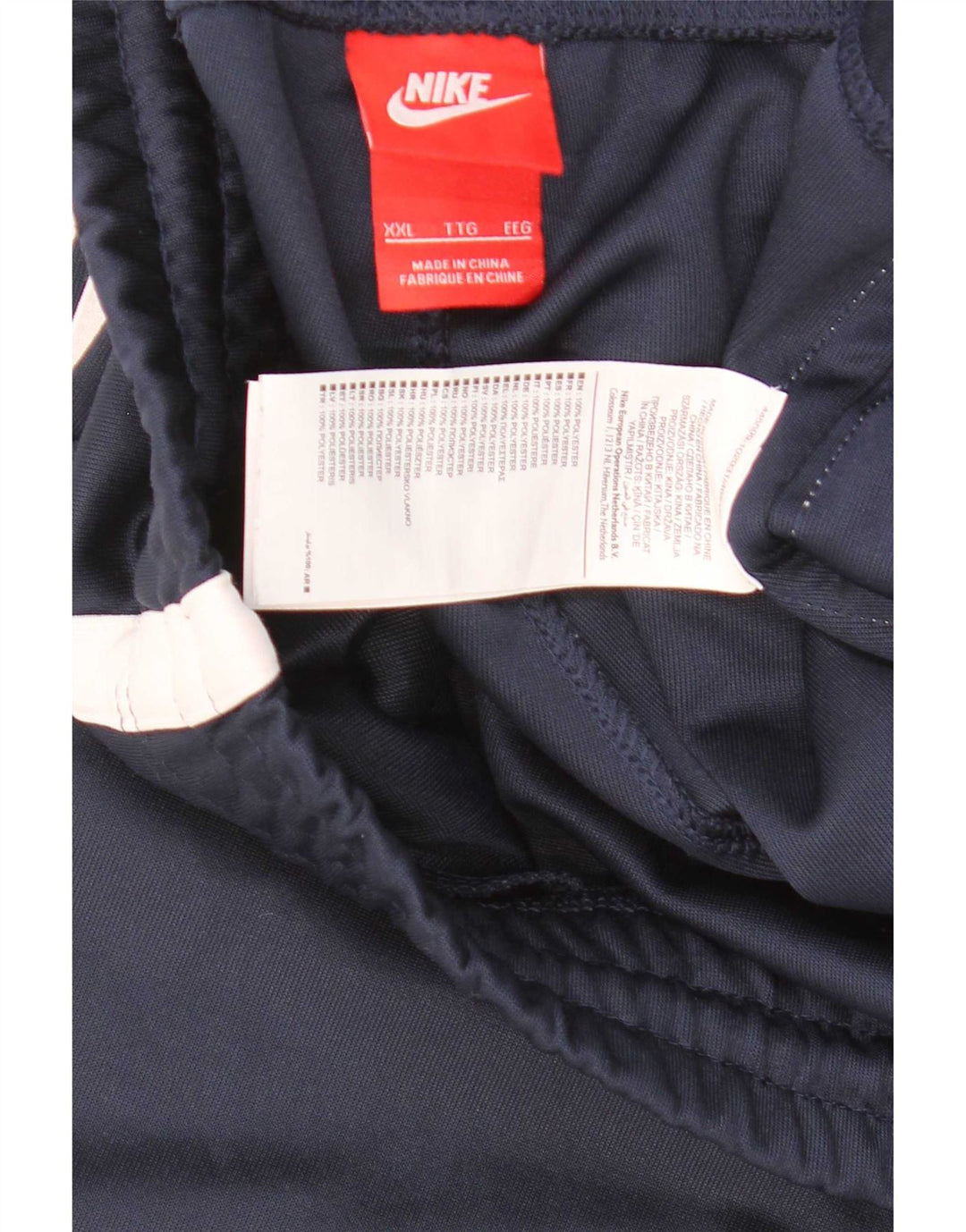 Nike Træningsdragtsbukser til mænd 2XL Navy Blue Colourblock Polyester