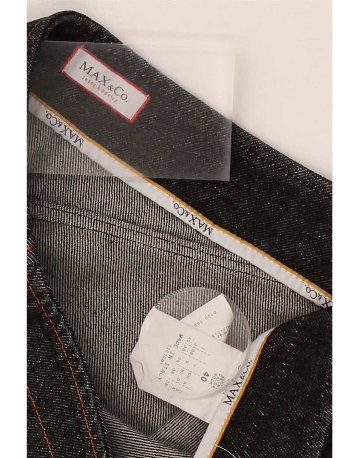 MAX & CO. Womens Denim Skirt IT 40 Small W26  Black Cotton Vintage Max & Co. and Second-Hand Max & Co. from Messina Hembry 