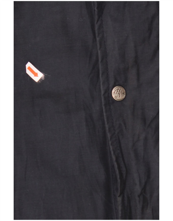 VINTAGE Herre Windbreaker Jacket UK 44 2XL Navy Blue Bomuld