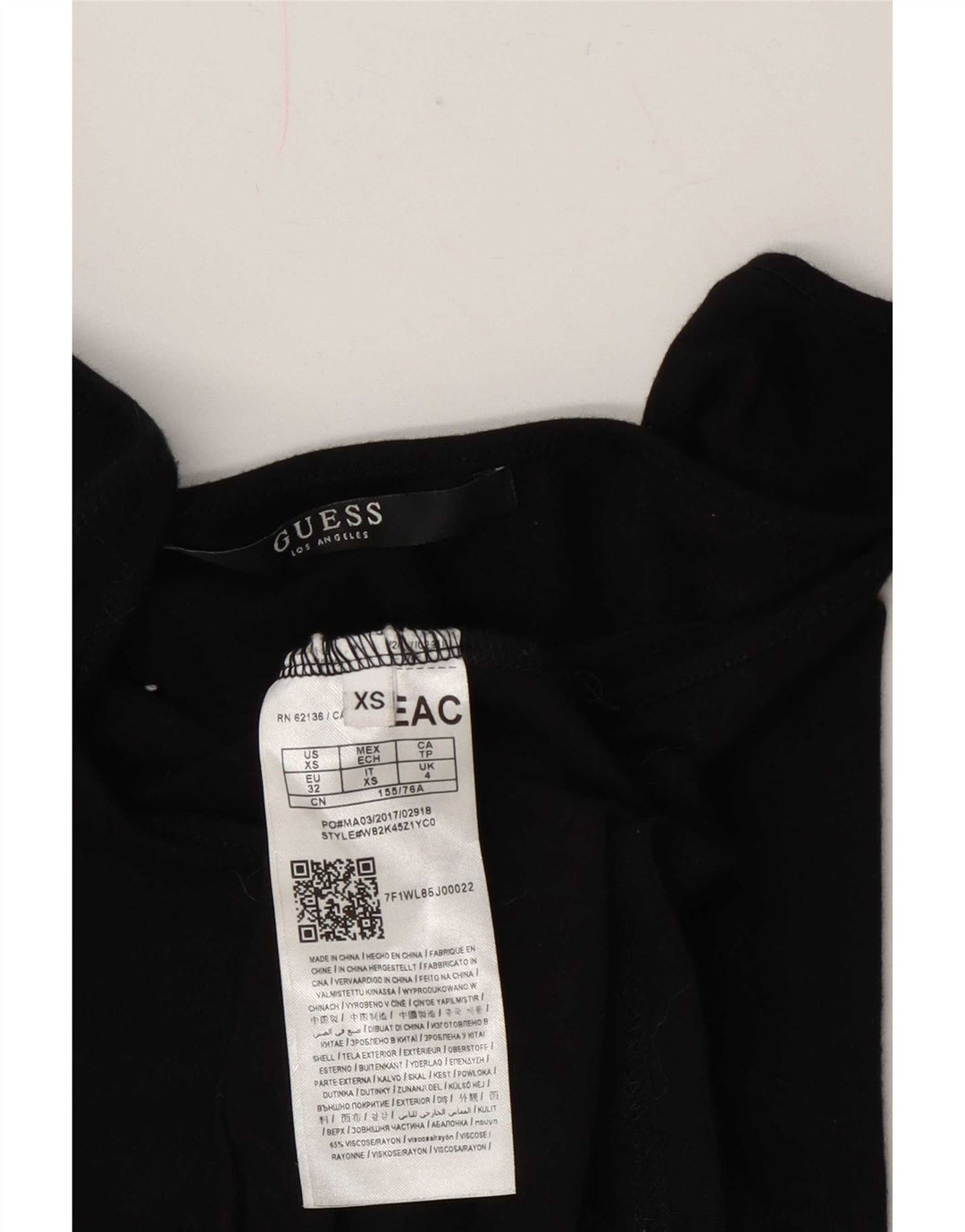 Guess Dame Cami Top UK 4 XS Sort Viscose