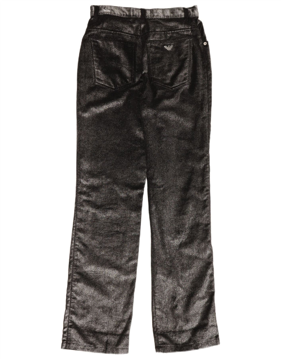 ARMANI Lige fritidsbukser til kvinder W29 L34 Sort bomuld