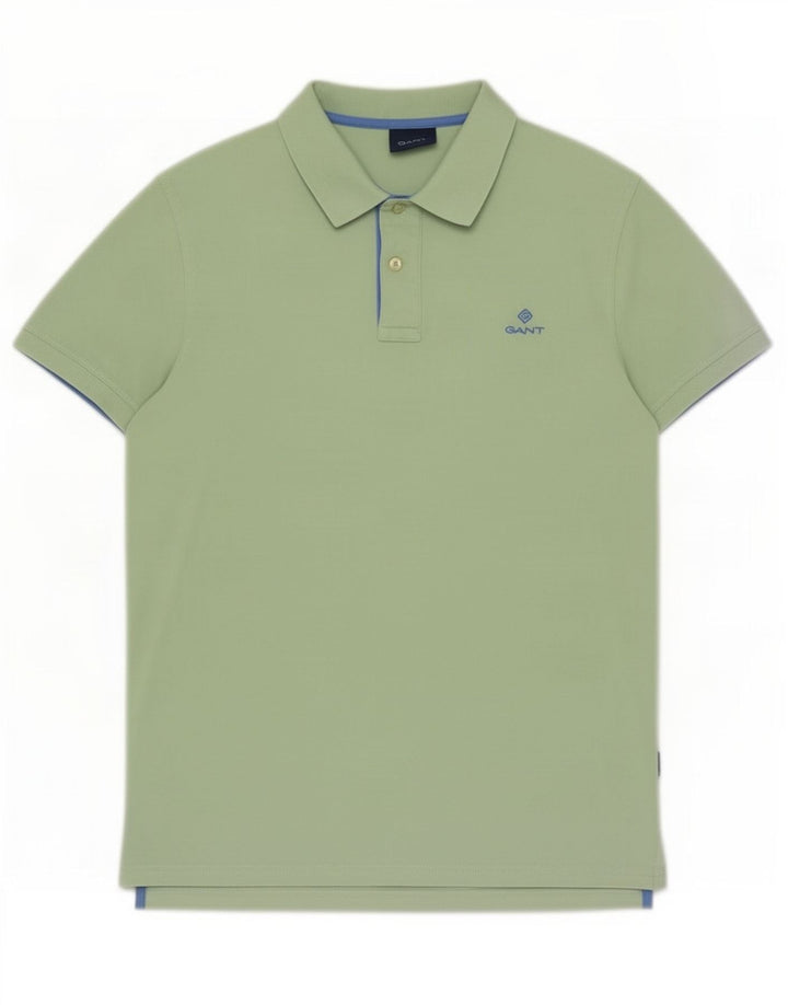 Gant Poloshirt til mænd mellemgrøn bomuld