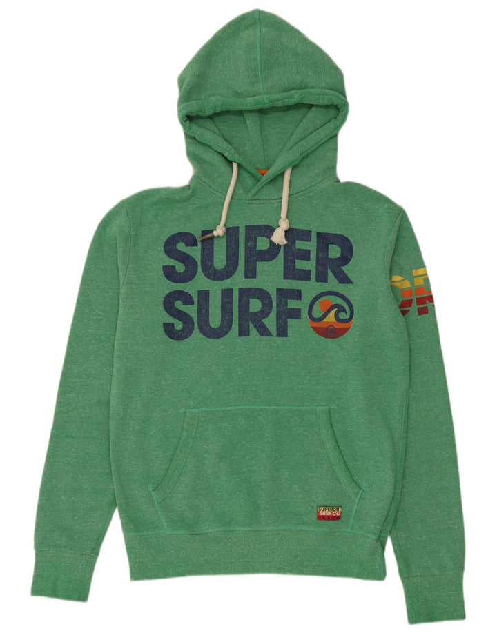 Superdry Grafisk hættetrøje til mænd mellemgrøn bomuld