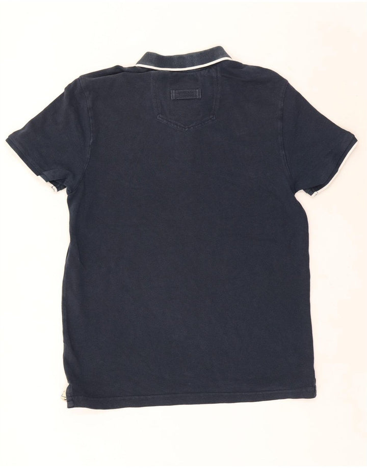 Fat Face Herre Polo Shirt Medium Navy Blue Bomuld