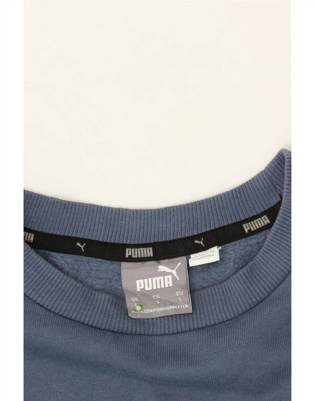 PUMA Mens Sweatshirt Jumper Large Blue Cotton Vintage Puma and Second-Hand Puma from Messina Hembry 