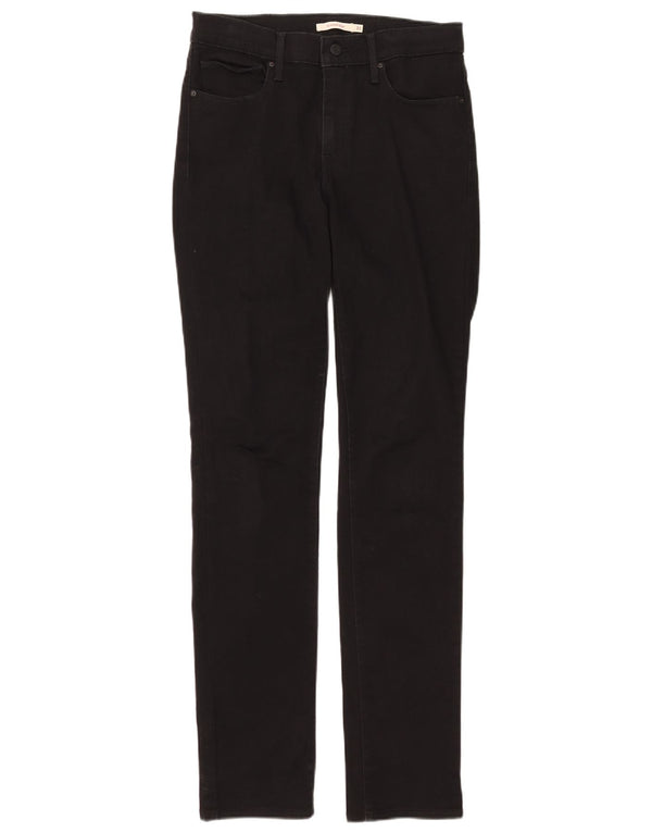 Levi's Womens Slimming Slim Jeans W31 L34 Sort bomuld