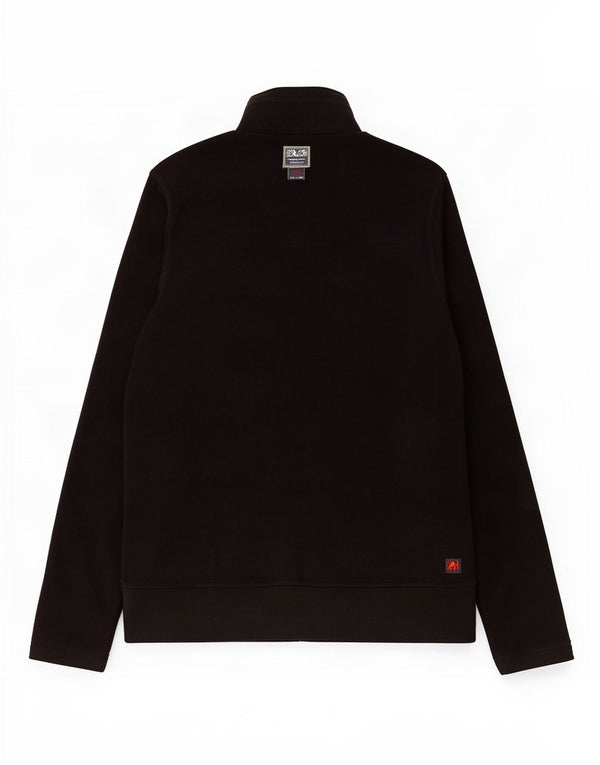 Reebok Fleece Jumper med lynlås til kvinder UK 12/14 Medium Sort Polyester