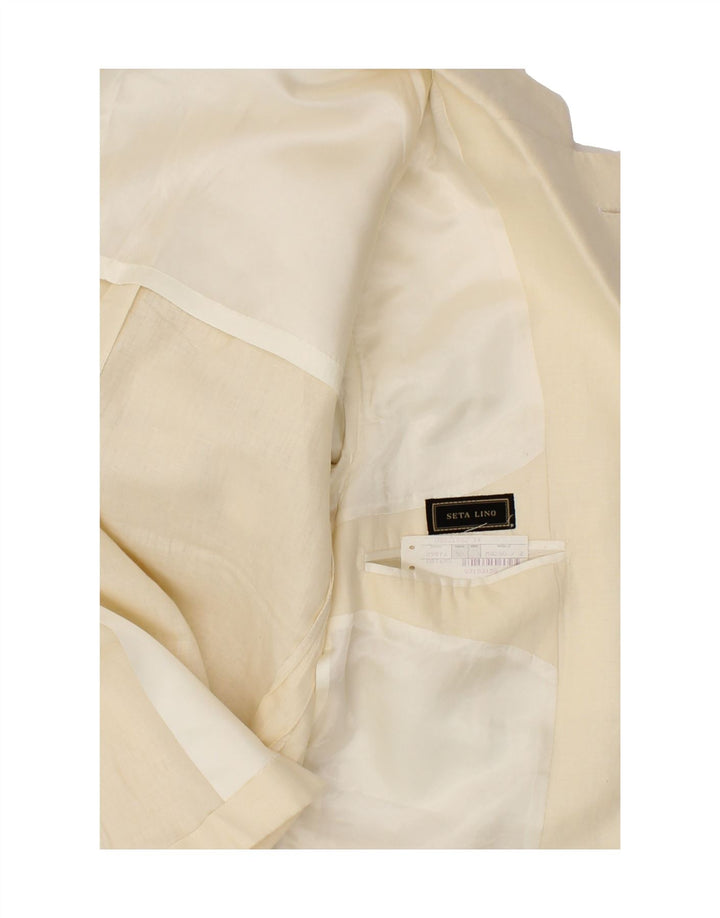 PIERRE CARDIN Herre 3-knaps blazerjakke IT 50 Large Beige Linned