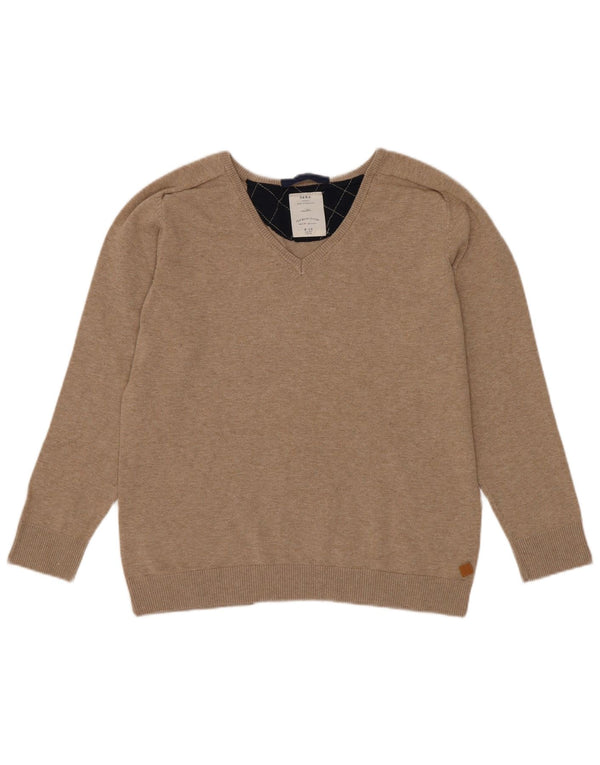Zara Boys V-hals sweater 9-10 år Beige