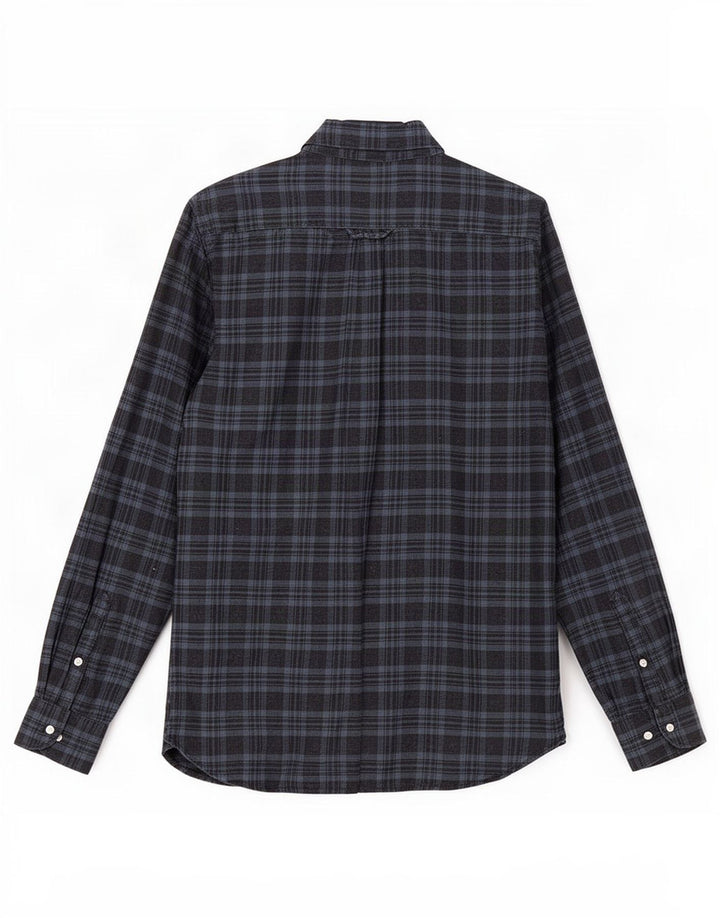 Superdry Flanelskjorte til mænd, medium marineblå ternet bomuld