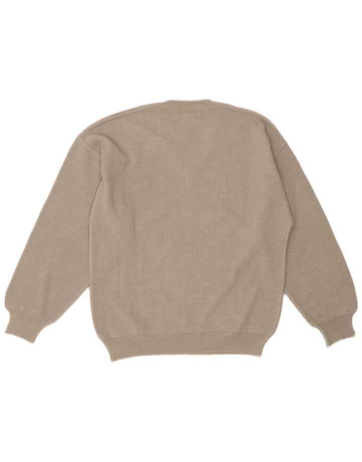 IL GRANCHIO Herre V-hals sweater Medium Beige Uld