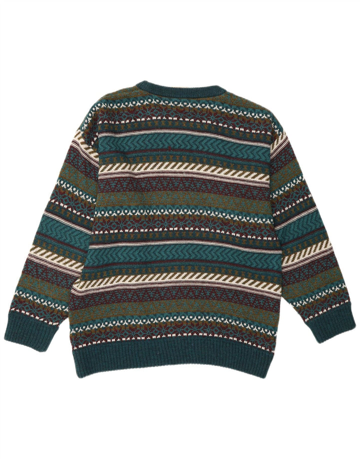 ANGELO LITRICO Herre sweater med rund hals Stor flerfarvet Fair Isle
