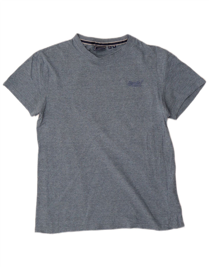 Superdry T-shirt top mellemblå bomuld
