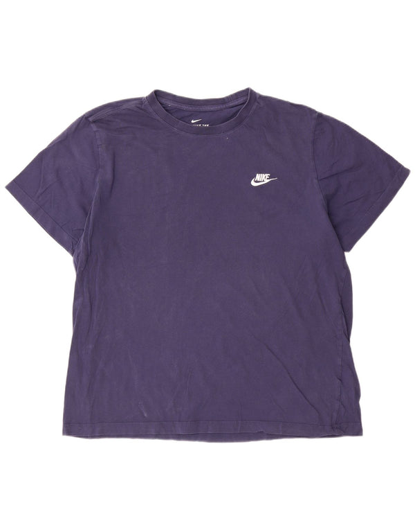Nike T-shirt top til mænd XL marineblå bomuld