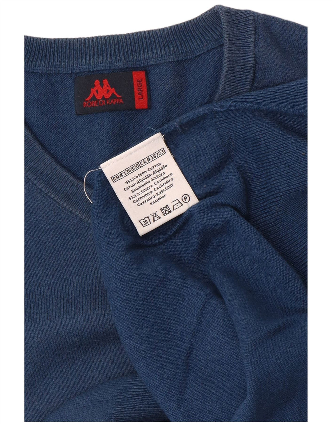 Kappa Herre V-hals sweater Stor Blå Bomuld