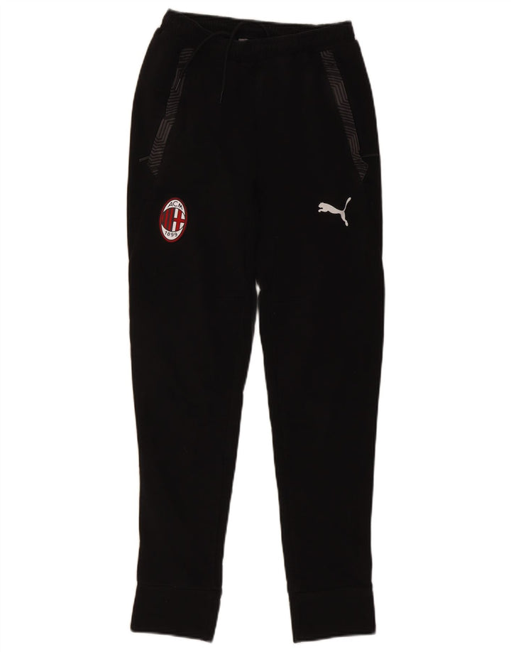 PUMA Womens AC Milan træningsdragt Bukser Jogger UK 4 XS Sort Geometrisk