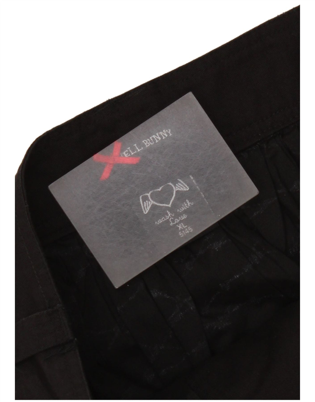 HELL BUNNY Dame Mini Tutu Nederdel XL W36 Sort Bomuld