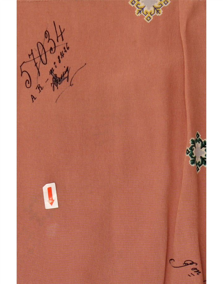 Attic And Barn Kvinder Abstrakt Mønster Skjorte Bluse EU 40 Medium Pink Silke