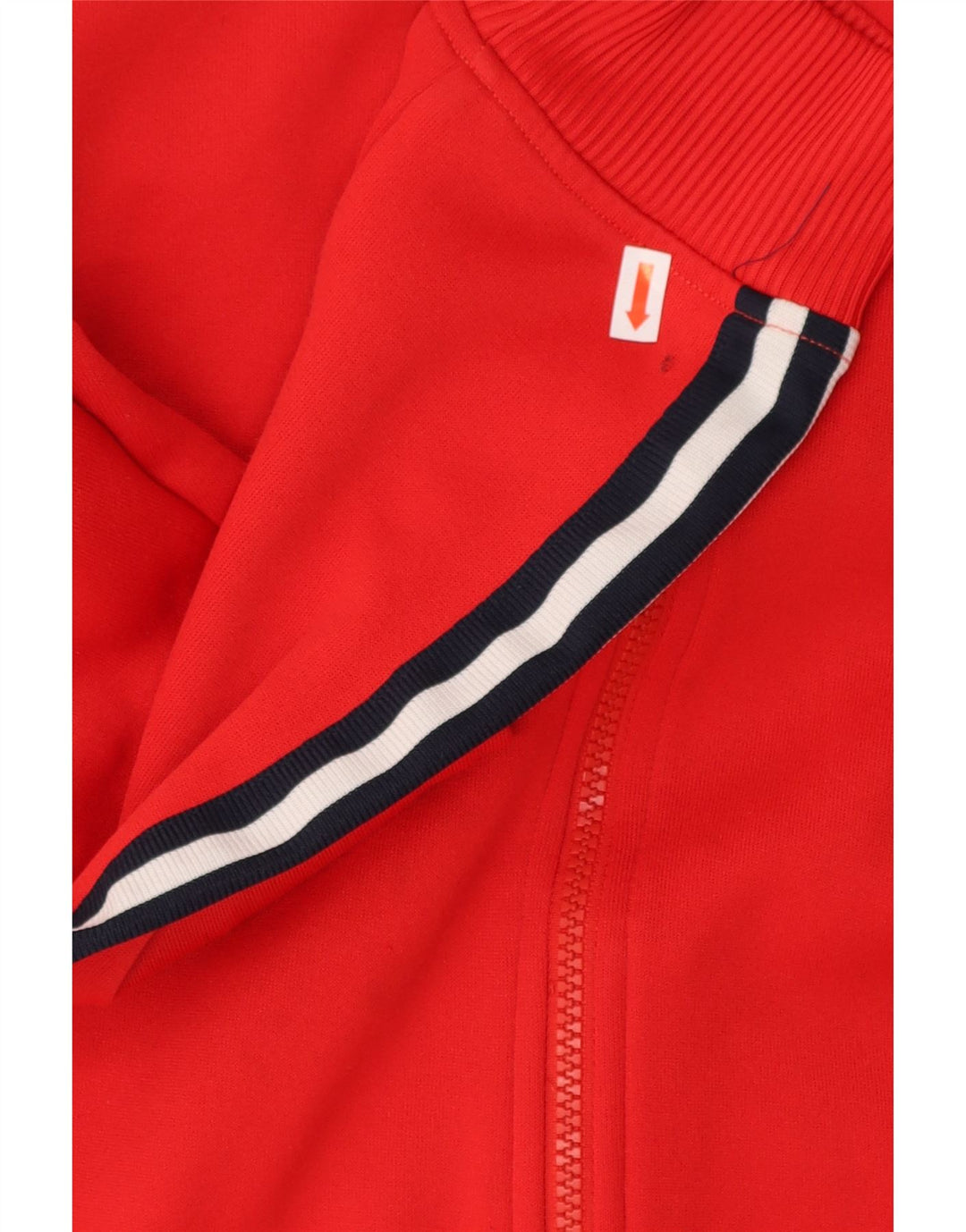 ADIDAS Womens Zip Hoodie Sweater UK 14 Medium Red Polyester