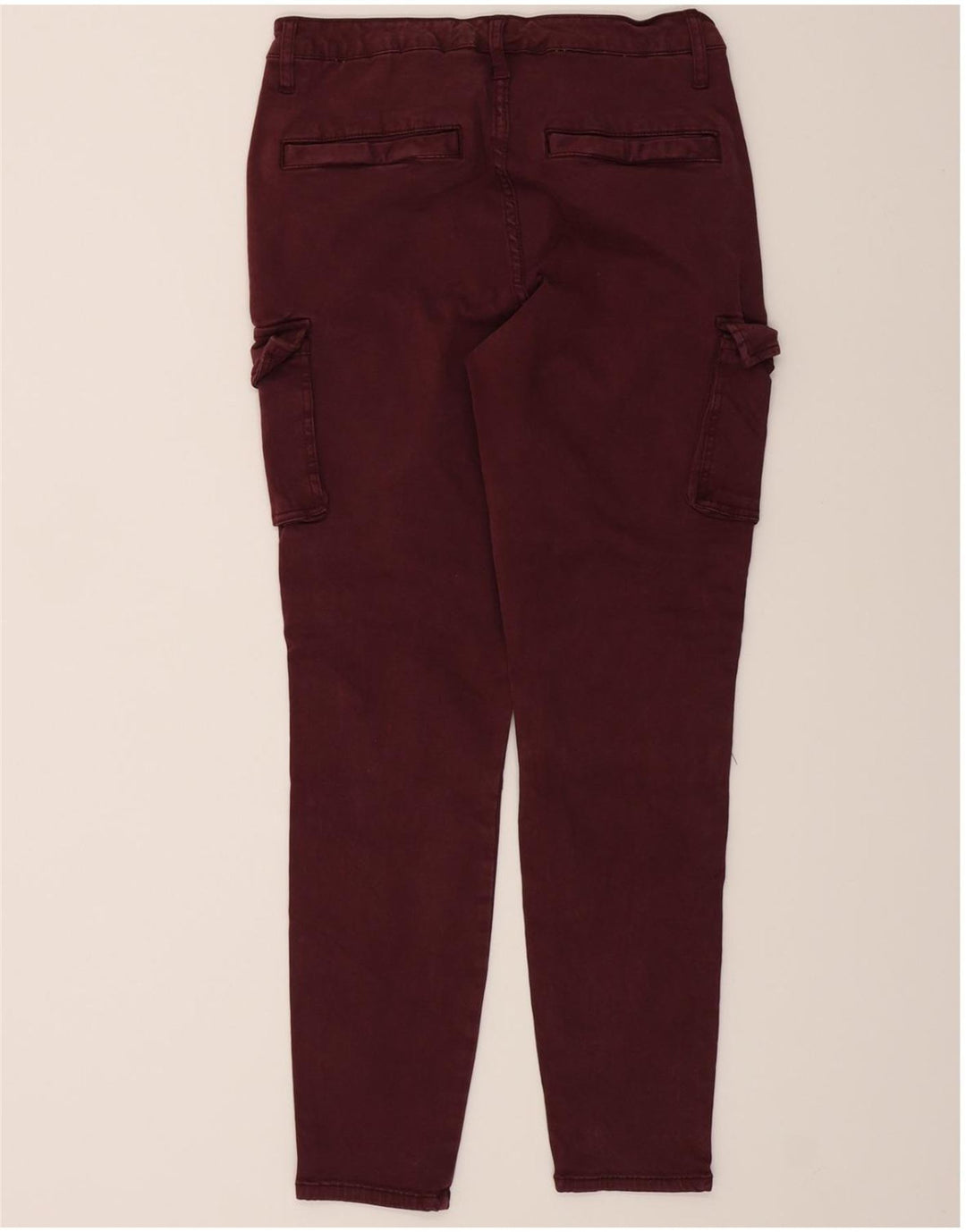 MOSSIMO Womens Mid Rise Cargo Trousers US 10 Large W30 L27 Burgundy Vintage Mossimo and Second-Hand Mossimo from Messina Hembry 