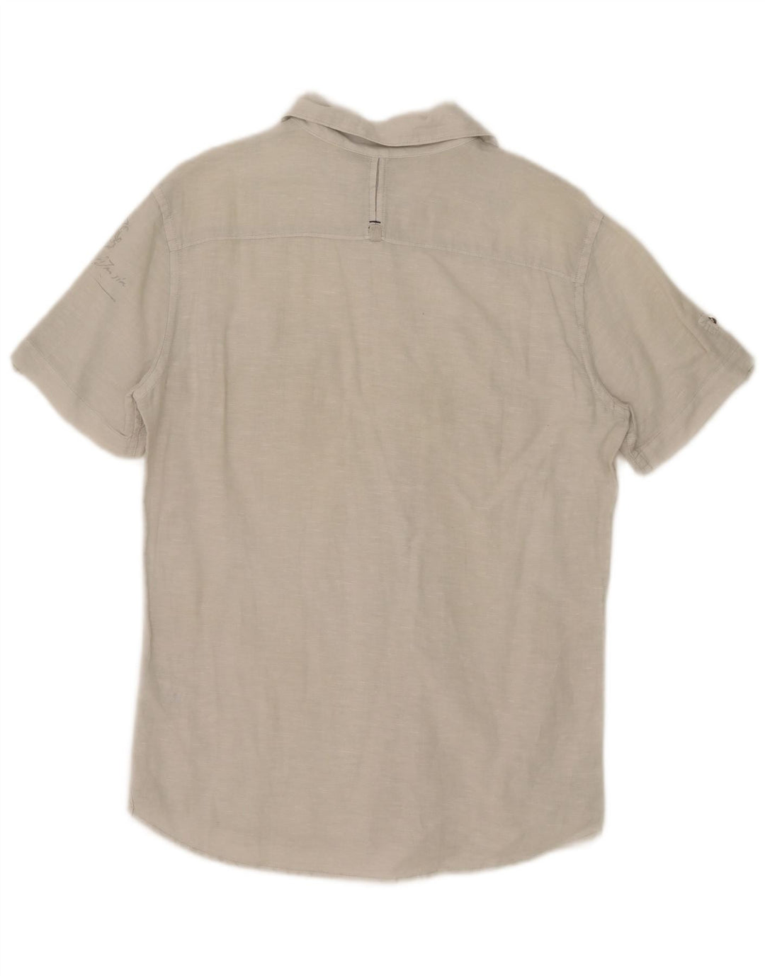 Gas Herre kortærmet skjorte medium beige hør