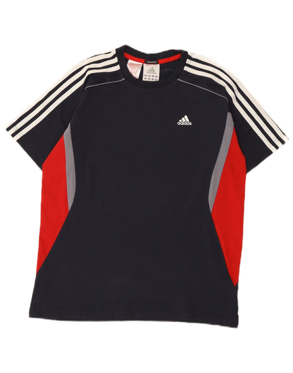 Adidas drenge Clima 365 grafisk t-shirt top 15-16 år marineblå farveblok