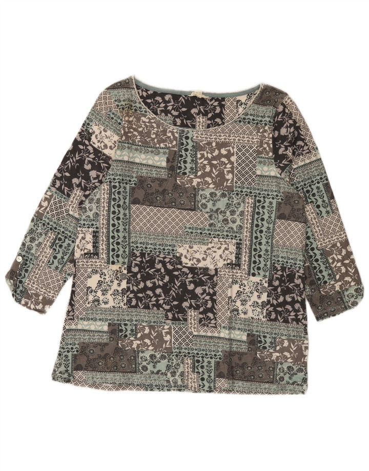 WHITE STUFF Damebluse Top UK 12 Medium Flerfarvet Patchwork